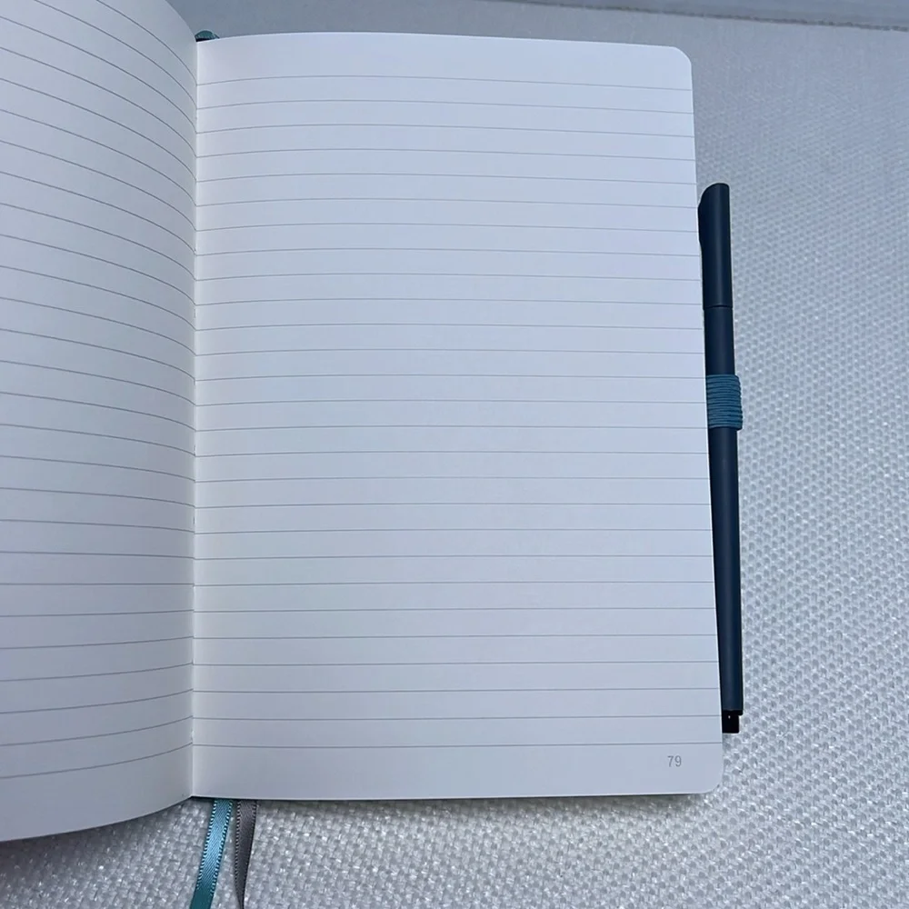 NWT Journal and Pen Set Hand-painted Hard Cover Ruled Paper Notebook 100 GSM